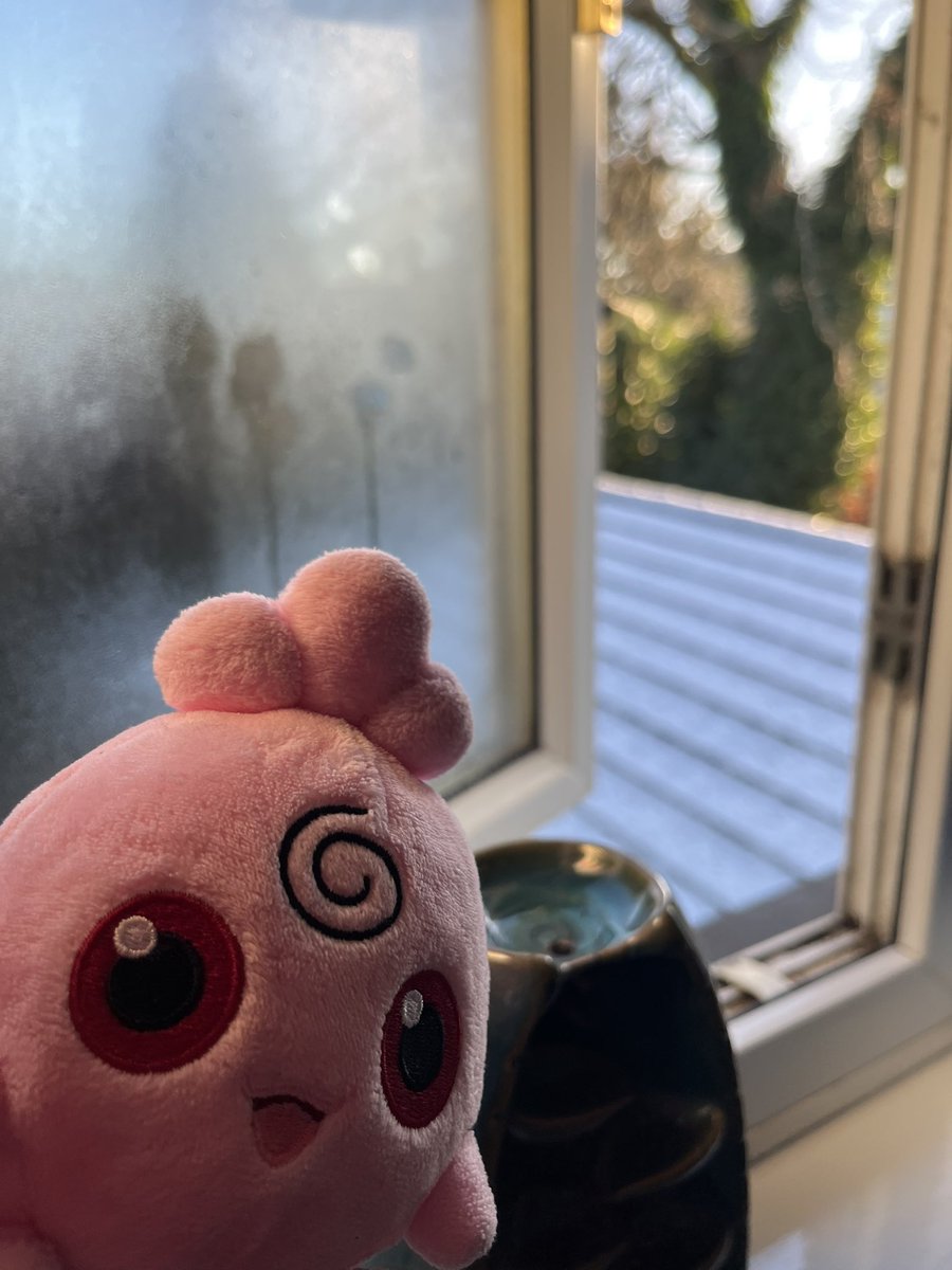 ethan_poun14512's tweet photo. Waking up my little friends and children this morning. Very cold here in Scotland but keeping warm. Igglybuff got to see with me that it had been snowing and it looks really beautiful. She’s very happy. 😊💖🌟✨ #snow #igglybuff #pokemon #adventureswithigglybuff #scotland https://t.co/Lf3jJqAlGe