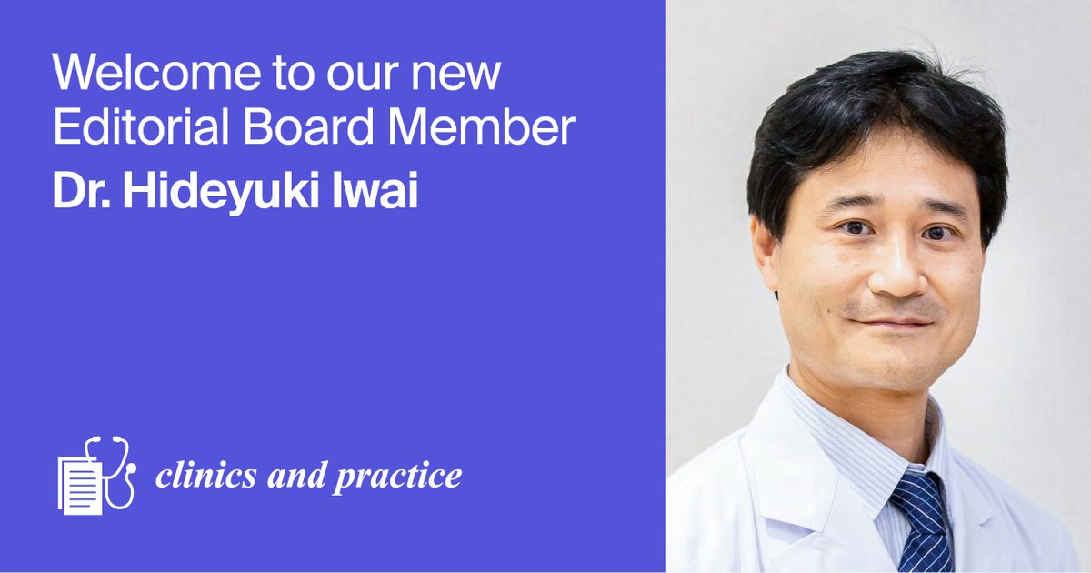 We are delighted to welcome Dr. Hideyuki Iwai to our team as an Editorial Board Member! 🎉👏
His exceptional expertise and dedication will play a key role in driving innovation and excellence in our work.
#ClinicsAndPractice #MedicalResearch #EditorialBoard
