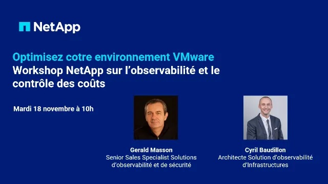 NetAppEMEA's tweet image. Just 4 days to go!

Join Gerald Masson and Cyril Baudillon on @BrightTALK as they share how to boost VMware performance with NetApp through transparency, simplicity &amp;amp; smarter management.

Join us: bit.ly/43giXoC

#NetApp #VMWare