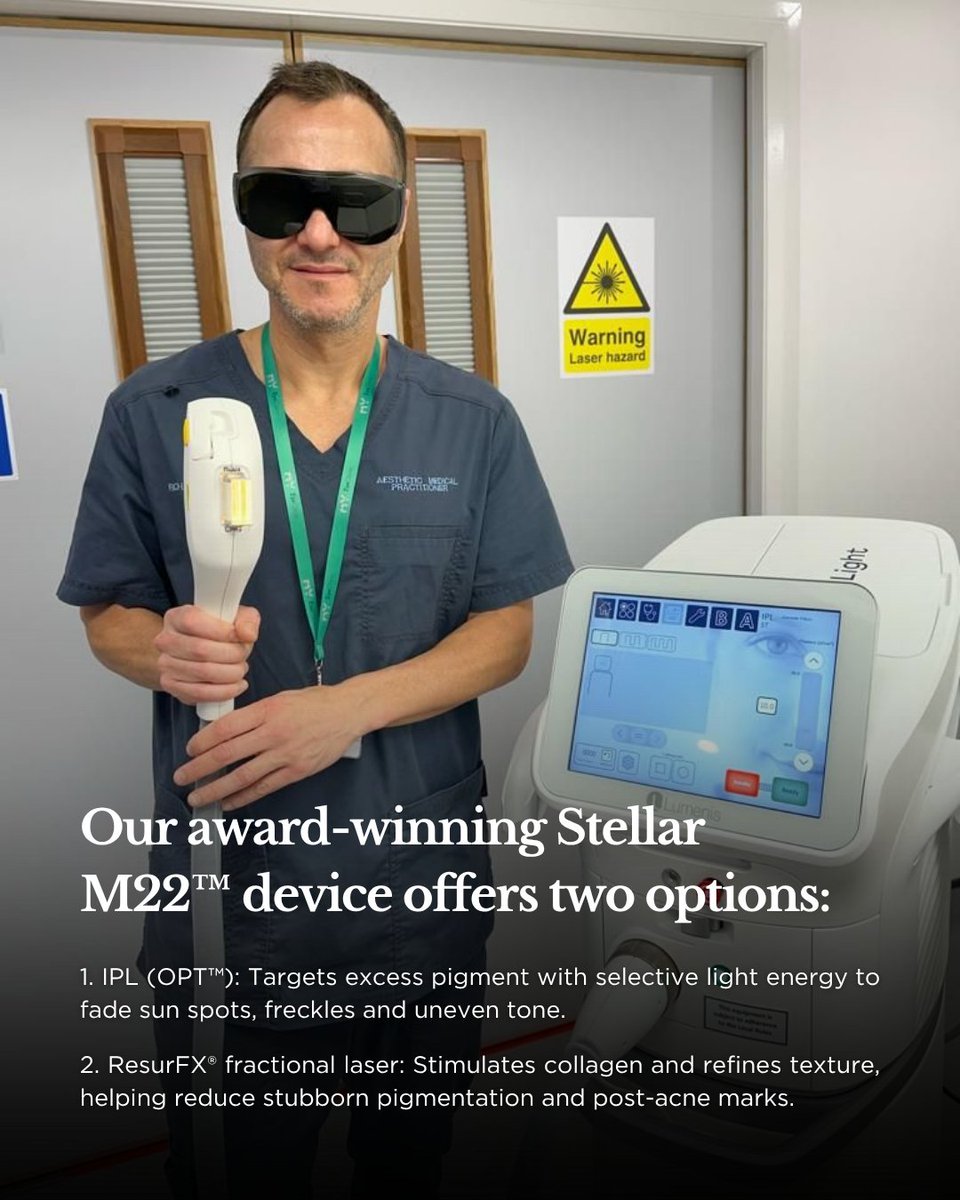 aesthetictreats's tweet image. Book #StellarM22 treatments at RP Aesthetics to reduce #hyperpigmentation for good. 

Most clients see improvement over 3-6 sessions spaced 4-6 weeks apart. For best results, pair with daily #SPF, #Obagi skincare &amp;amp; avoid tanning.

Call 0191 281 8775 to schedule your appointment.