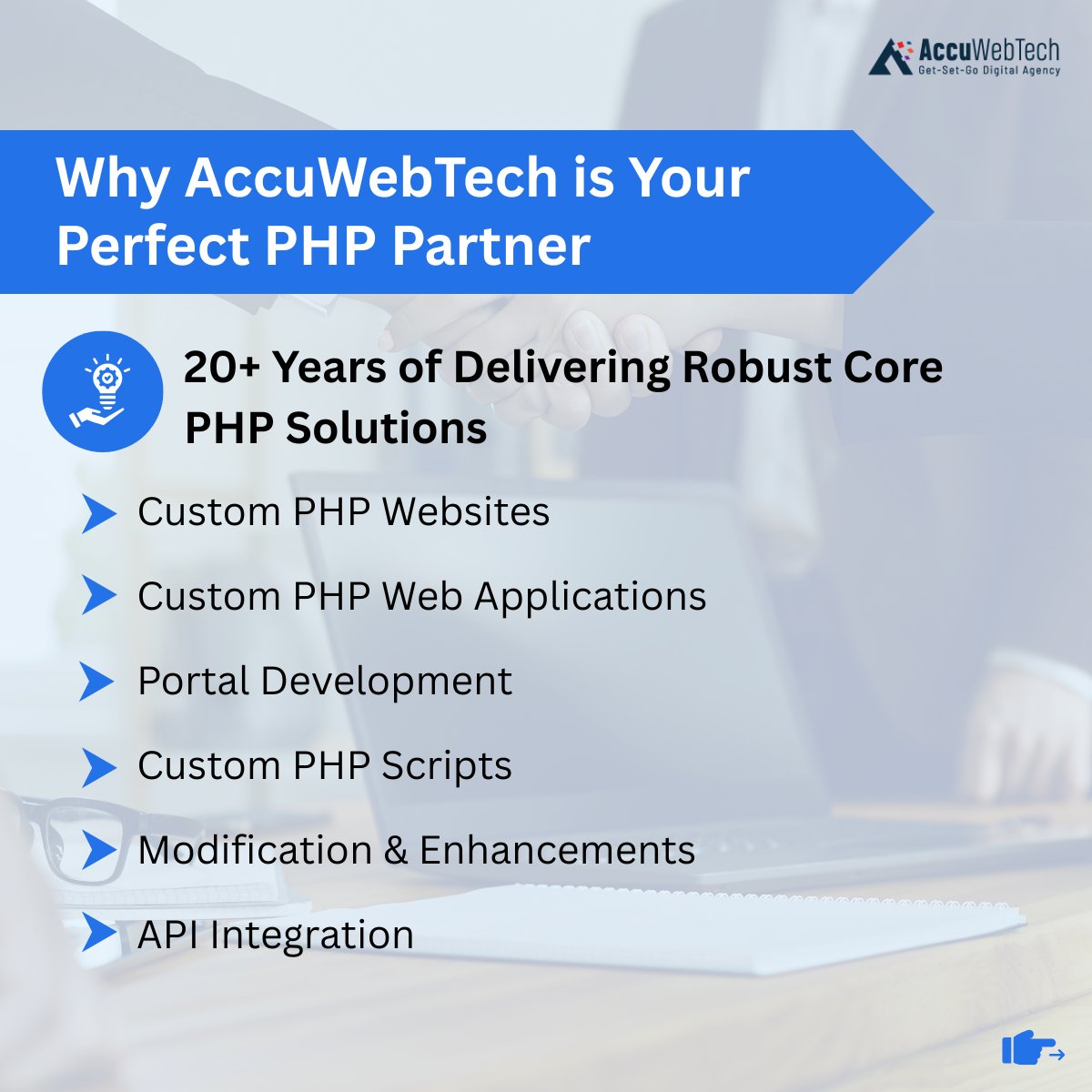 accu_web_tech's tweet image. Looking for reliable, scalable, and cost-effective web development?
Our Core PHP experts deliver secure, optimized, and future-ready solutions designed for long-term business growth.
#CorePHP #PHPSolutions #CustomDevelopment #TechServices #DigitalTransformation #AccuWebTech