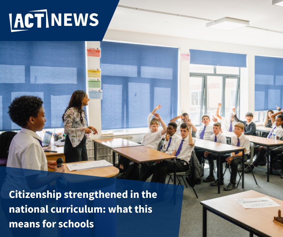 With #Citizenship becoming compulsory in primary for the first time and strengthened across secondary, we explore what teachers need to know following the changes announced in the CAR.  Read the blog: ow.ly/TabH50XsQFn  #CurriculumandAssessmentReview #Primary
