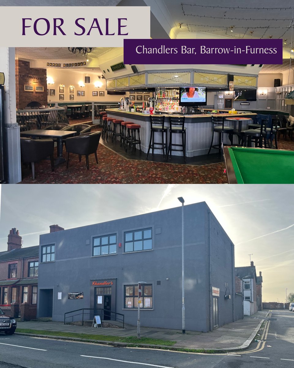 🏢 Freehold Public House For Sale 🏢
📍 Chandlers Bar, 2 Ramsden Dock Road, Barrow-in-Furness, LA14 2TN

Available freehold with vacant possession at a purchase price: £225,000

🔗 View more on our website: loom.ly/7DbB1sQ

✉️ eoakley@edwin-thompson.co.uk
📞 01539 769790