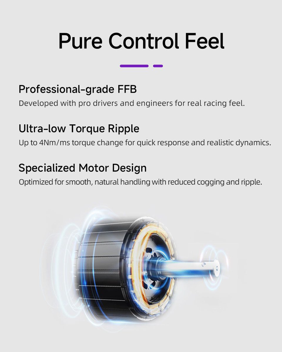 OfficialCONSPIT's tweet image. 🔧 How the ARES APEX 8Nm Delivers Professional-Grade Direct Drive Performance
Pure Control Feel 
Philosophy of Authentic Feel
Specialized Motor Development

 PRO DRIVERS&apos; CHOICE
 🛒conspit.com/distributors
 📱 linktr.ee/conspit_offici… 
 #CONSPIT  #ProDriversChoice #ARESAPEX