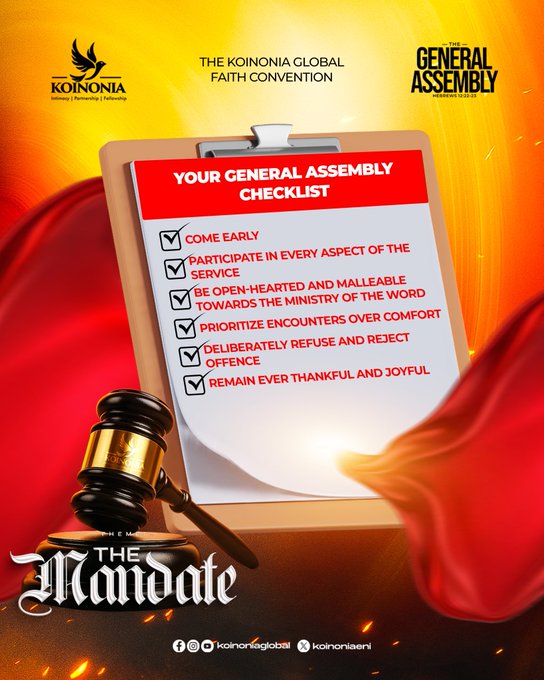 HOW TO CONNECT LIVE TO THE GENERAL ASSEMBLY AT 5PM! THE GENERAL ASSEMBLY 2025 (THE MANDATE) 
