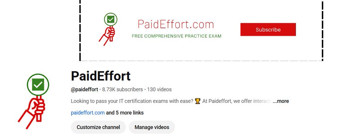 paideffort's tweet image. Level up your IT certification journey! 🚀

Check out our FREE practice exam walkthroughs on YouTube: youtube.com/@paideffort/pl…

Access more practice questions at paideffort.com

#ITCertification #TechCareers #PracticeExams #PaidEffort #ITTraining #MicrosoftAzure #PowerBI