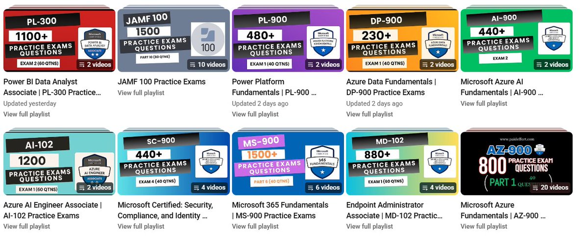 paideffort's tweet image. Level up your IT certification journey! 🚀

Check out our FREE practice exam walkthroughs on YouTube: youtube.com/@paideffort/pl…

Access more practice questions at paideffort.com

#ITCertification #TechCareers #PracticeExams #PaidEffort #ITTraining #MicrosoftAzure #PowerBI