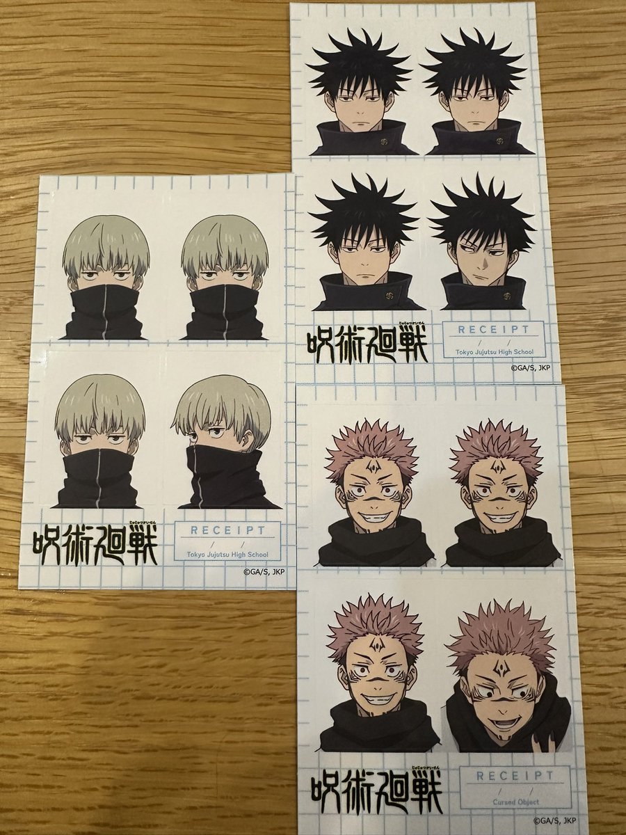 mgmg1208's tweet photo. 呪術廻戦　証明写真風ステッカー

譲→伏黒　狗巻　宿儺

求→脹相

郵送での📮交換希望です。 https://t.co/UrlwO35b54