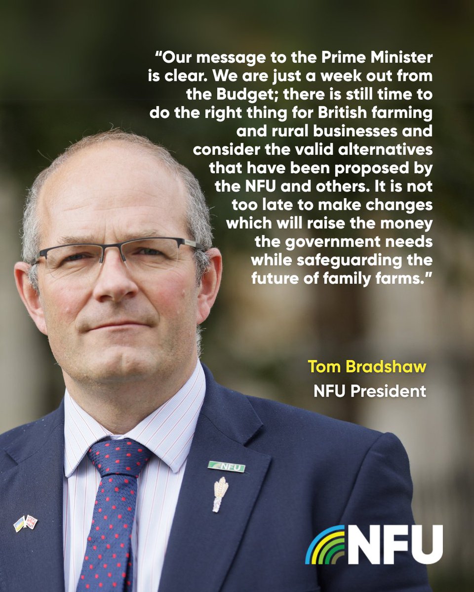 NFUtweets's tweet image. More than 100 businesses, retailers and trade bodies across the food and farming supply chain, including the NFU, have written to the Prime Minister urging him to do the right thing and rethink planned changes to inheritance tax.

Read the letter here👉ow.ly/bSC150XtUvp