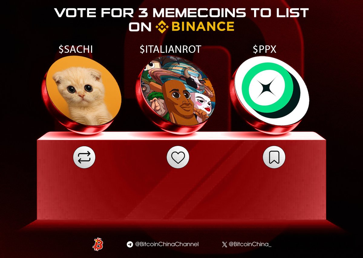 Top 3 standout coins of the last 24 hours on bitcoinchina.io 🇨🇳🚀

$SACHI <a href="/sachi_coin/">Sachi Coin</a>
$Italianrot <a href="/italianrotsol/">Italianrot</a>
$PPX <a href="/prophex_io/">Prophex</a>