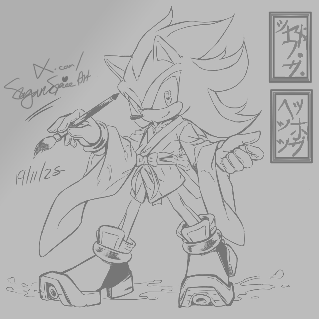 I wonder what the ultimate lifeform paints
#shadowthehedegehog 
#fanart #SonicTheHedgehog