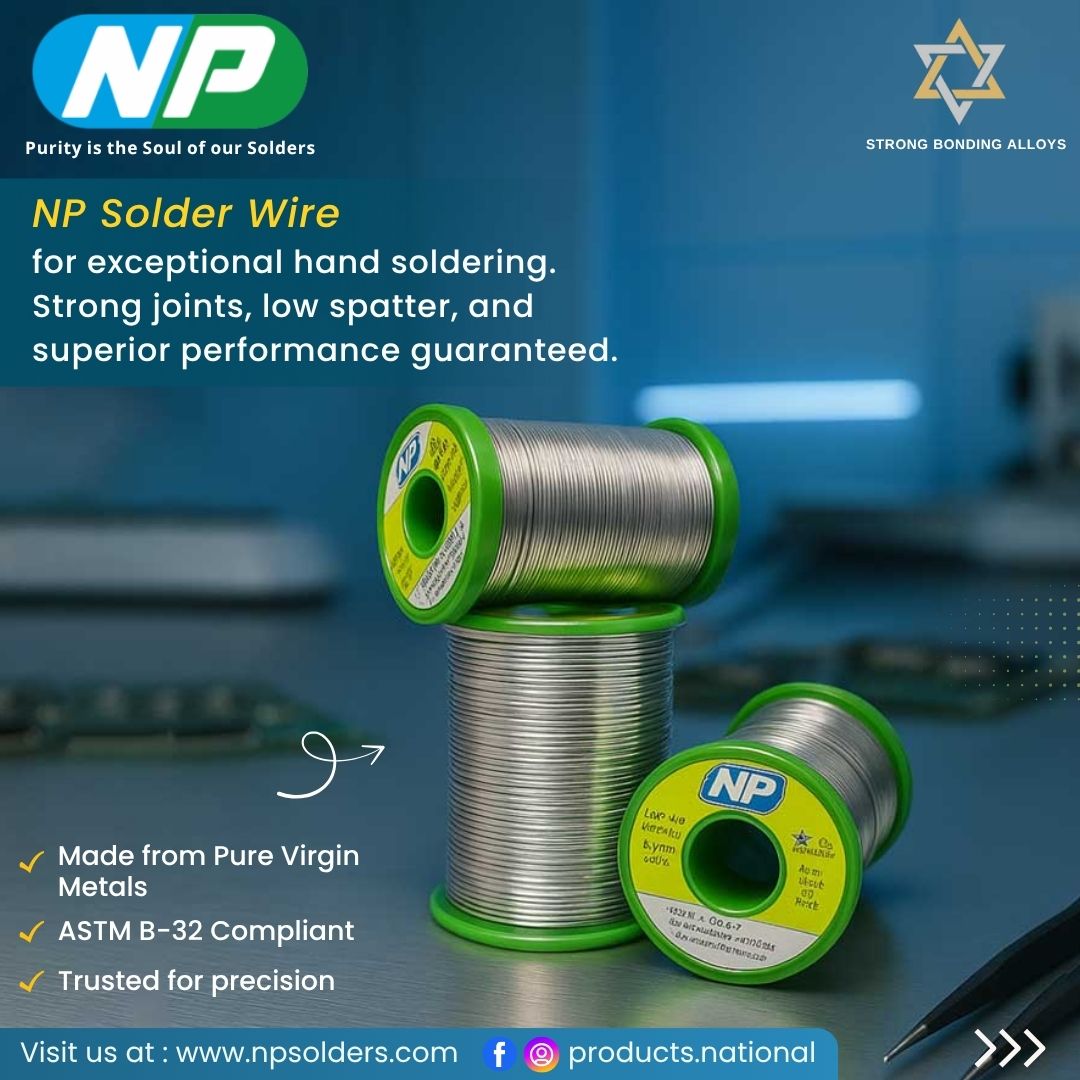 NationalPr80407's tweet image. NP’s lead-free solder paste, wire, and bars deliver strong bonds, clean performance, and consistent results for demanding electronics and PCB assembly.
🌐 npsolders.com
📞 +91-7827049719

#Nationalproducts #NPSolders #SolderPaste #SolderWire #SolderBars #LeadFreeSolder