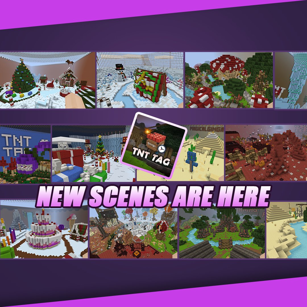Blockmanfirst's tweet photo. 🎉  Thanks to the awesome Mangoes, the TNT Tag mini-game has launched 12 BRAND-NEW MAPS🏜️ ! 
Get ready to jump, dodge, and explode in epic new worlds💥
Their creativity is off the charts! Let's raise a toast and cheer for the amazing Mango squad! 🥳
#blockmango #blockman #mmorpg https://t.co/BZIXj39jti