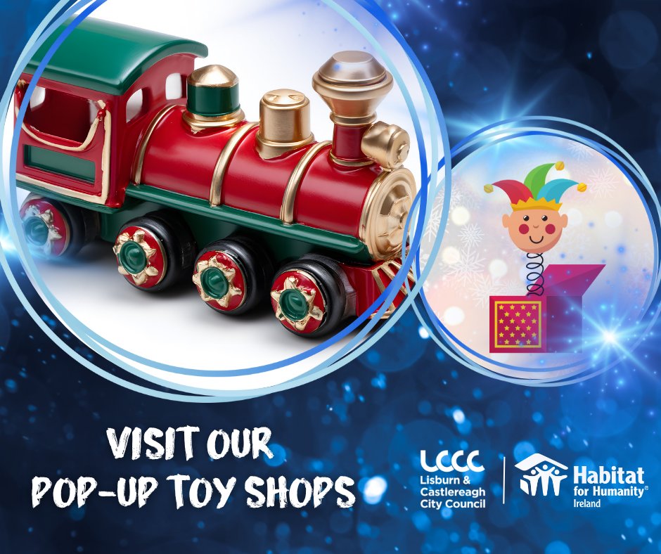 lisburnccc's tweet image. 🎁 Christmas Toy Shops are popping up in Carryduff, Maghaberry and Dundonald!
Don’t miss your chance to pick up some great pre-loved toys and games. The budget-friendly way to make Christmas special.
All toys have been generously donated through our Pre-Loved Christmas Toy…