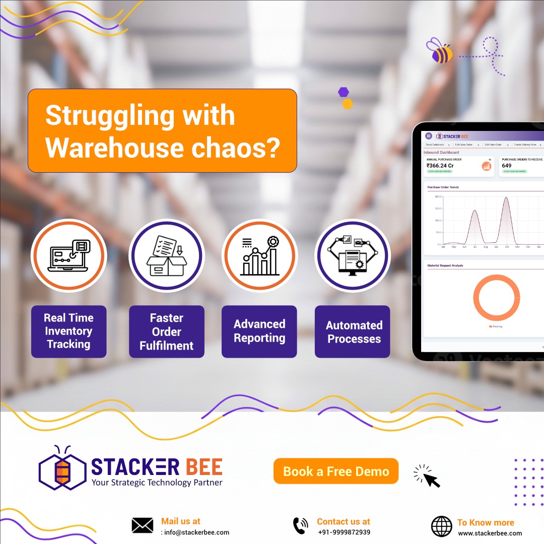 stackerbeelive's tweet photo. Warehouse chaos slowing your business?
Let’s flip that story 👉with @stackerbeelive WMS built for speed, accuracy & effortless control.
Make your warehouse smarter before your competition does!
#StackerBee #WarehouseManagement #WMSSoftware #InventoryTracking #SmartWarehouse https://t.co/80BRlKB80e