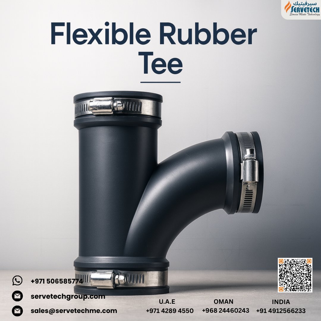 Servetech_'s tweet image. 🔧 MI-TEE Flexible Rubber Tee 
Flexible PVC (ASTM C-564), Type-300 SS clamps, 5/16″ hex screws, IAPMO-listed. Rated to 140°F (non-constant). Fast installs, reliable seals.
📩 DM for sizes &amp;amp; quotes.
#MIFLEX #PipeCoupling #Servetech