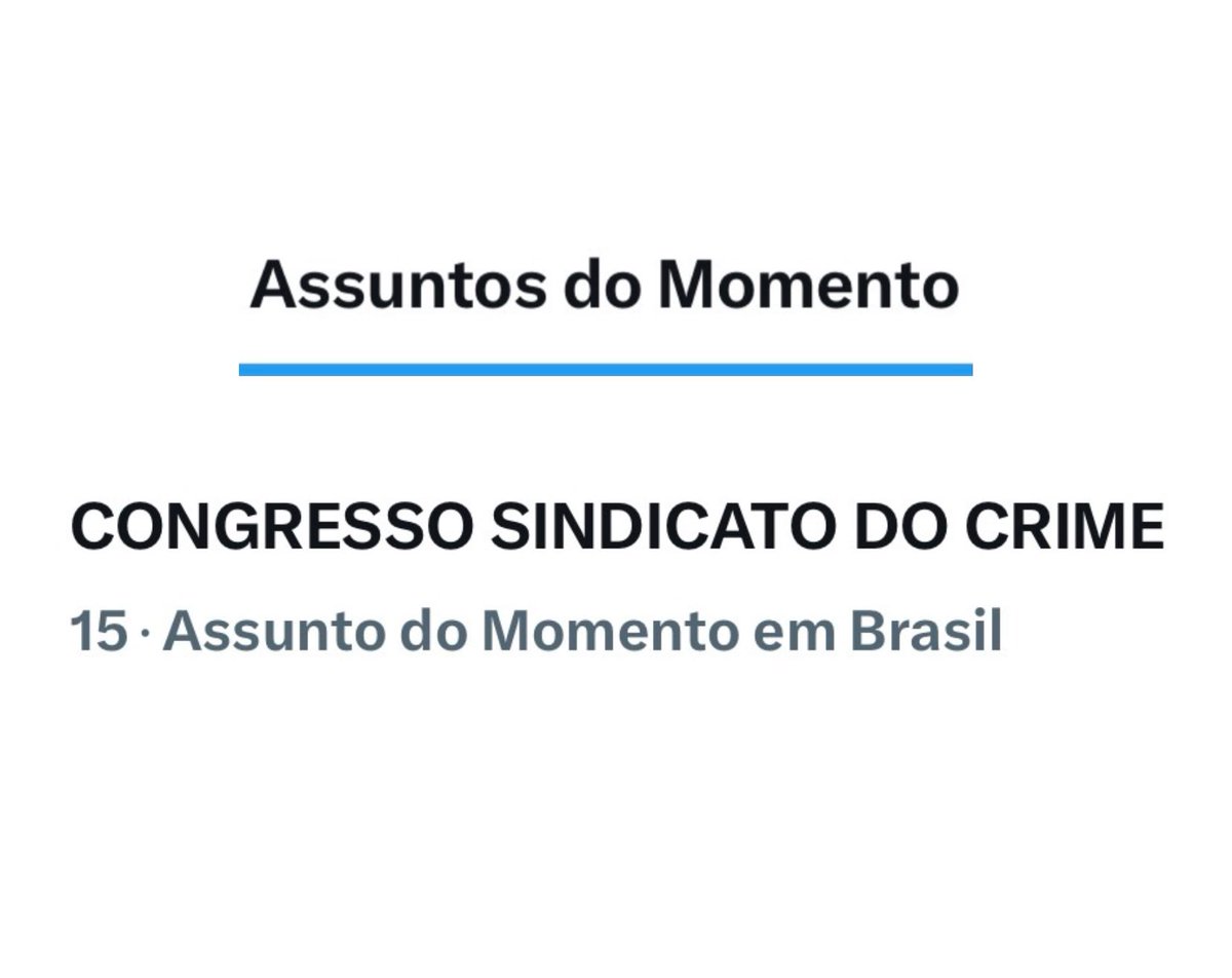 lazarorosa25's tweet image. O dia mal começou e a nova tag já está entre os assuntos mais comentados. Agora, a missão é clara: pressionar o Senado para barrar a PEC DA BANDIDAGEM 2.0 de Derrite, Motta e Tarcísio e restabelecer o texto original.

CONGRESSO SINDICATO DO CRIME
CONGRESSO SINDICATO DO CRIME