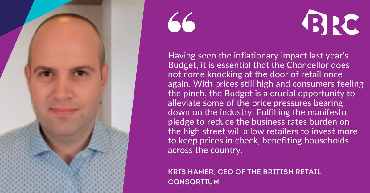 the_brc's tweet image. 📢 Food inflation back on the rise ahead of the #Budget. CPI falls to 3.6% but food inflation climbs to 4.9%.

💬BRC Director of Insight, Kris Hamer, has warned that with consumers still feeling the pinch, the Chancellor must avoid adding new cost pressures.

#retail #inflation