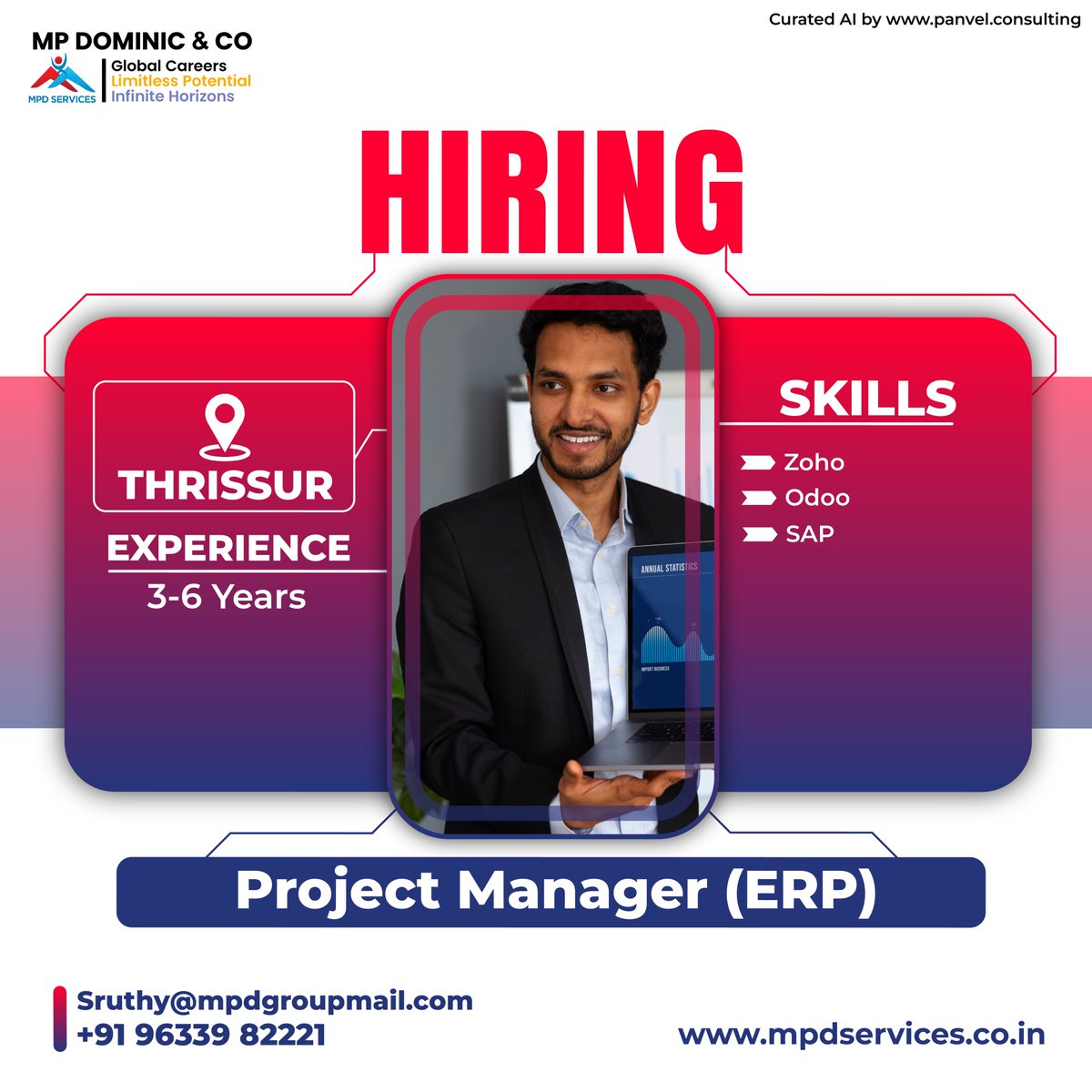 MPDSERVICES's tweet image. Hiring: Project Manager (ERP) – Thrissur

We are looking for an experienced ERP Project Manager skilled in Zoho, Odoo, and SAP.

📍 Location : Thrissur
🧰 Experience : 3-6 years

mpdservices.co.in

#ERPProjectManager #ThrissurJobs #Zoho #Odoo #SAP #ERPJobs