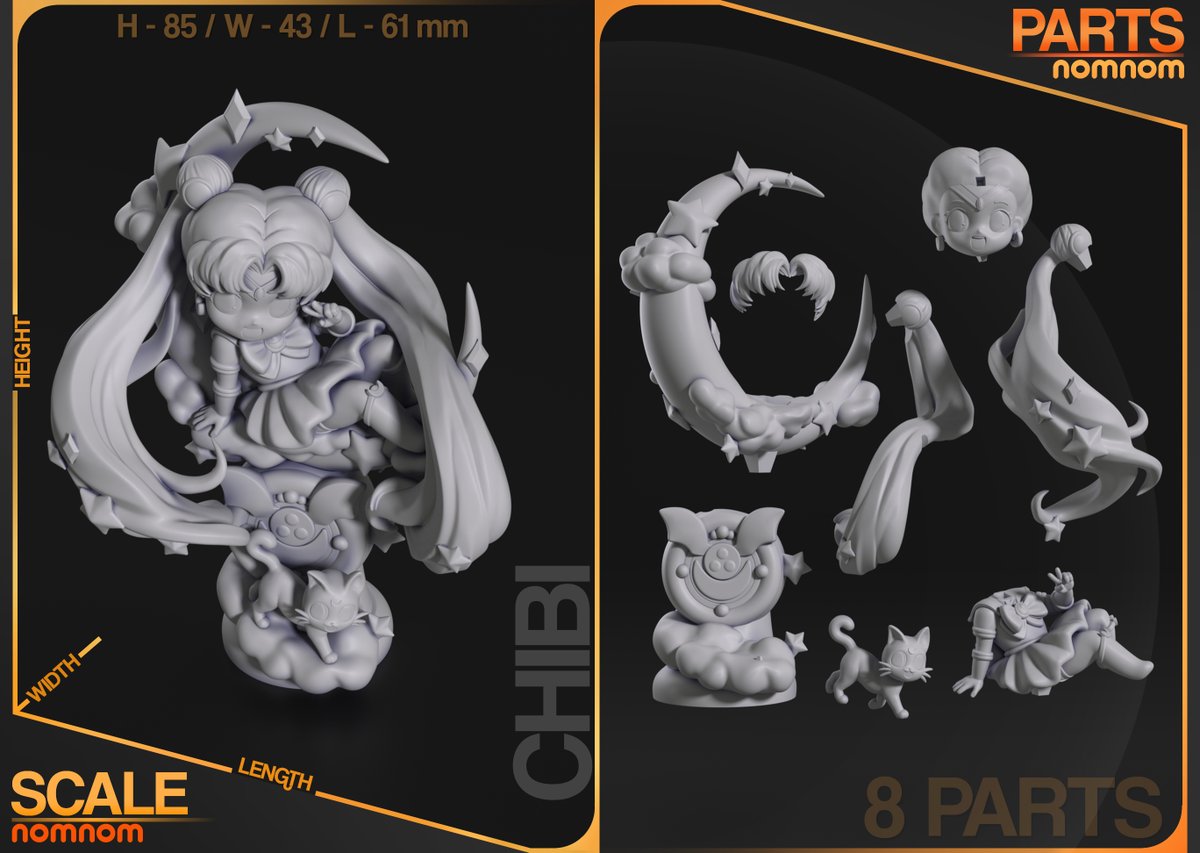 NomnomFigures's tweet photo. ⭐Chibi November Model Release - Available Now! ⭐

Long flowing hair, a dreamy cloud base, &amp; a little guardian cat, this one’s perfect for anyone who loves soft, cheerful designs.

More Details:
https://t.co/tJDgQtt14Q

#3dprinting #stl #miniature #resinprint #nomnomfigures https://t.co/Z5EdCRYyeS