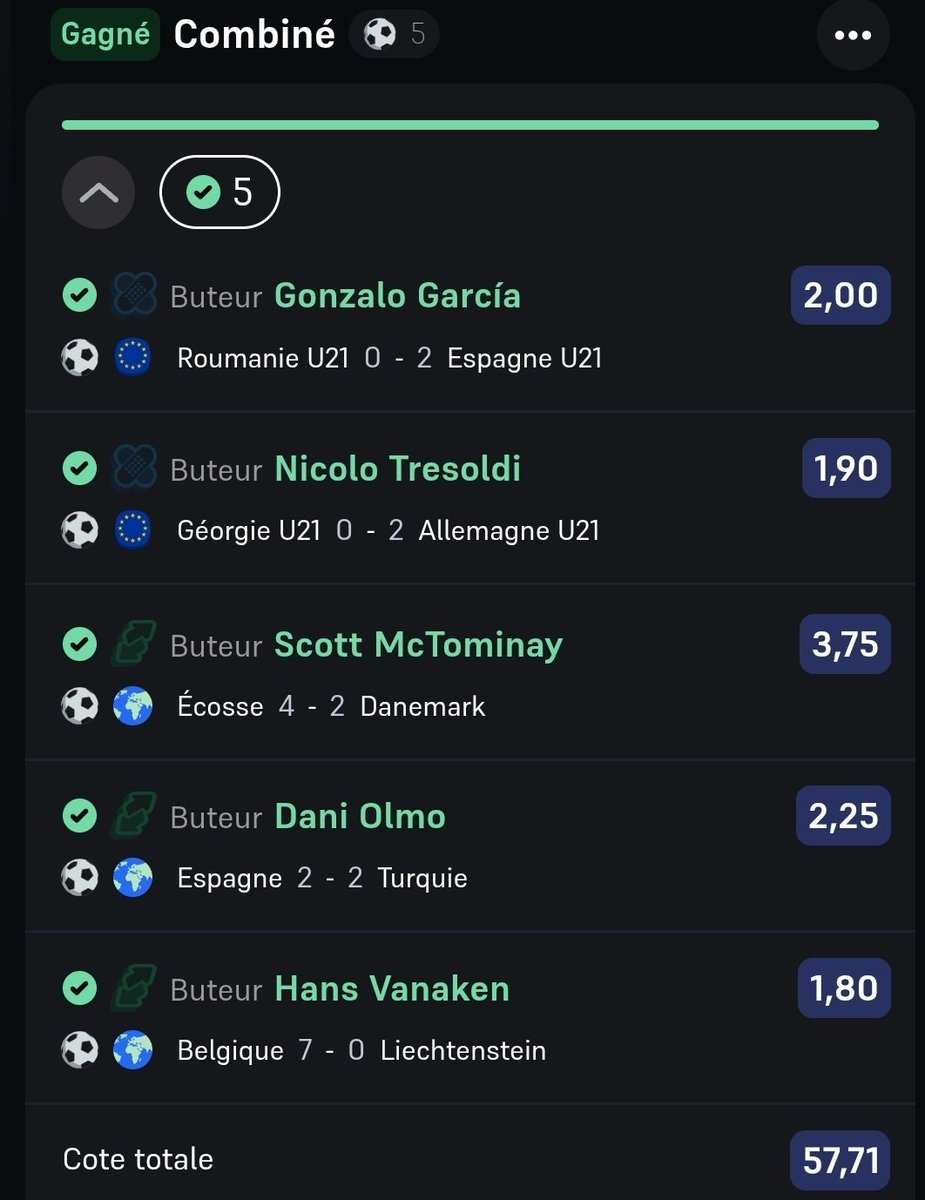 Pronostyleprono's tweet image. 💥 BOOOOOOOM la CÔTE À 57 ✅️💥

Une nouvelle DINGU€RIE arrive ce soir 🤑🔥

Les buteurs sont prêt … 💸⚽️ Vous êtes chaud ⁉️🎁

👉 Follow @Pronostyleprono pour ne pas louper la prochaine grosse côte 👇

🎁 100 € à gagner parmi les RT &amp;amp; commentaires !

#TeamParieur