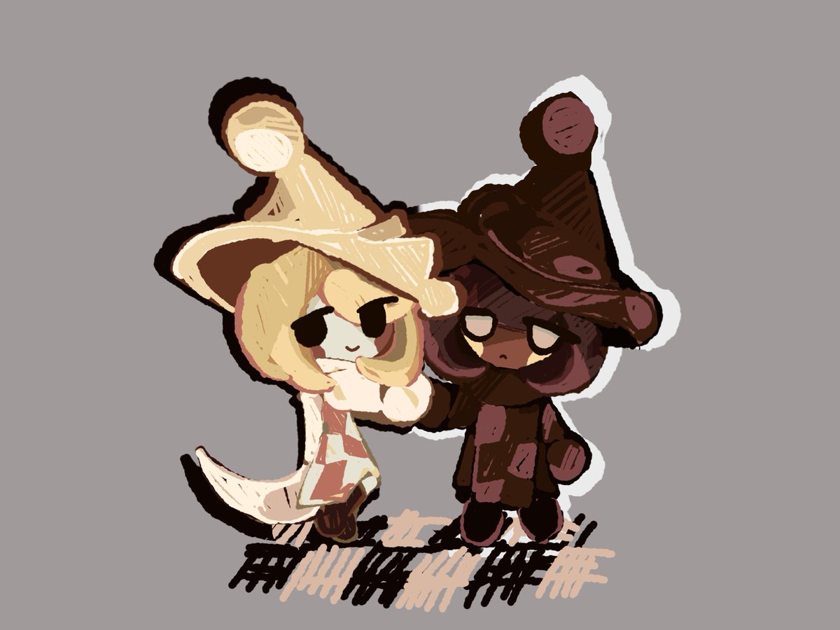 NunchackK9723's tweet image. #ChessChocoCookie #cookierunkingdom 
just a doodle but…
It&apos;s a little painful for me to see one of my favorite cookies  from crob being forgotten against the beasts🫠