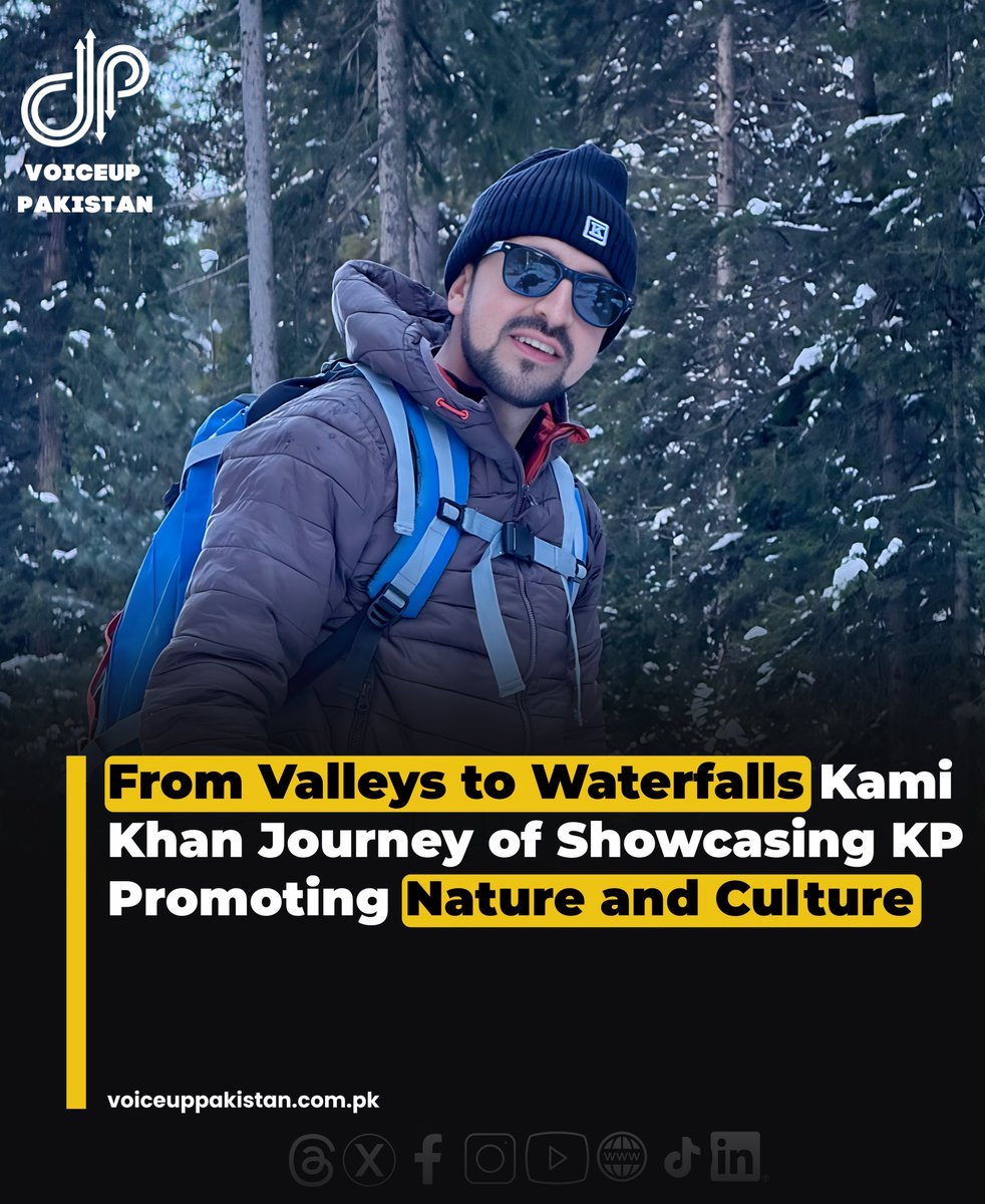 VoiceupPakistan's tweet image. Kami Khan, a passionate tourism promoter from Upper Dir, has emerged as one of the most dedicated voices documenting the region’s natural beauty and cultural richness. #KamiKhan #UpperDir #ExplorePakistan #TourismPakistan #HiddenGems #NatureLovers #TravelPakistan #ScenicViews