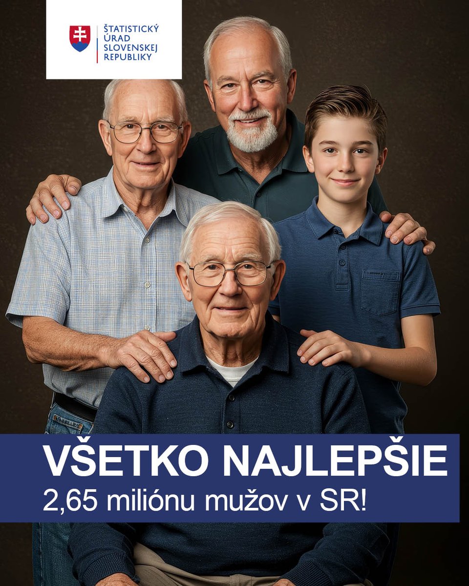 AJ MUŽI MAJÚ SVOJE DNI! 19. novembra sa oslavuje Medzinárodný deň mužov od konca 90. rokov 20. storočia! Štatistický úrad SR pri tejto príležitosti zverejnil výber zaujímavých štatistických dát o mužskej populácii na Slovensku. Viac: MEDZINÁRODNÝ DEŇ MUŽOV lnk.sk/jtce8