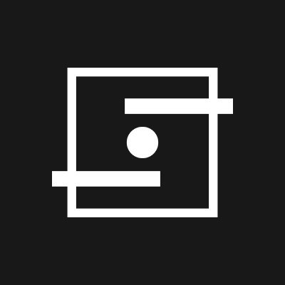 黒背景に白い線で表現された抽象的なSolomon Labsアイコン