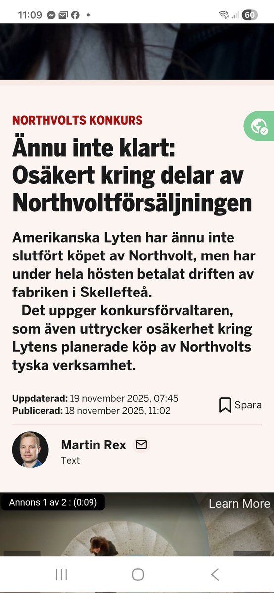 C_Backstrom's tweet image. Hur blir det med Lyten och Northvolt?

Busch talade om en vinst för Sverige och andra om hur viktigt det var att de som förlorade jobben på Northvolt måste få stanna i Sverige.
