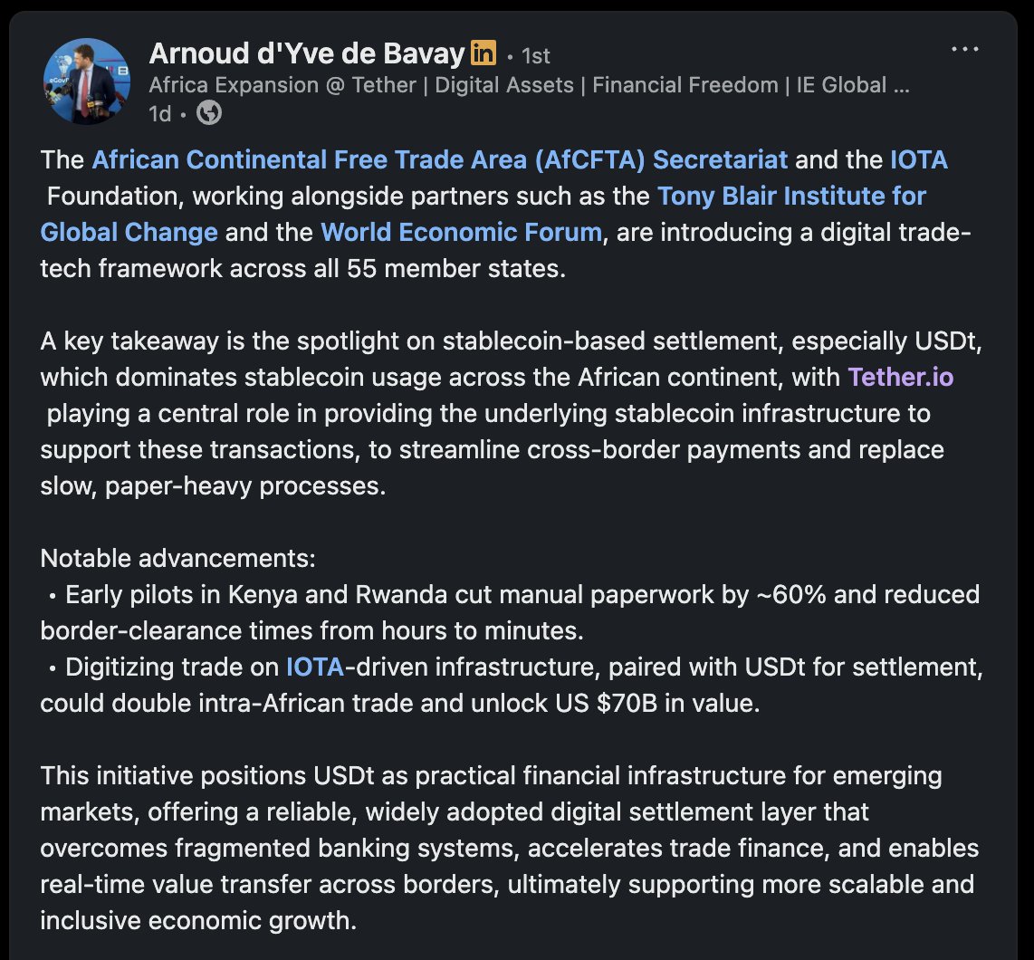 defiwukong's tweet image. The moment when @Tether_to recognizes the importance of work $IOTA is putting in - and you don&apos;t.

Higher.