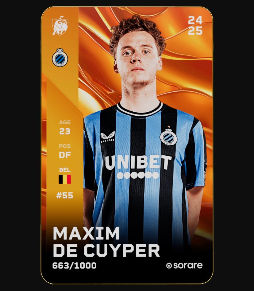 Drefherder's tweet image. 🎁 Giveway #sorare

Comme annoncé, je vous propose en  #Giveaway :

👕 Maxim de Cuyper 🇧🇪 - DF - Off Season

Tirage au sort le 23/11 

Pour y participer :

1️⃣ Me follow
2️⃣ Like &amp;amp; retweet ce post
3️⃣🤞😀 en commentaire