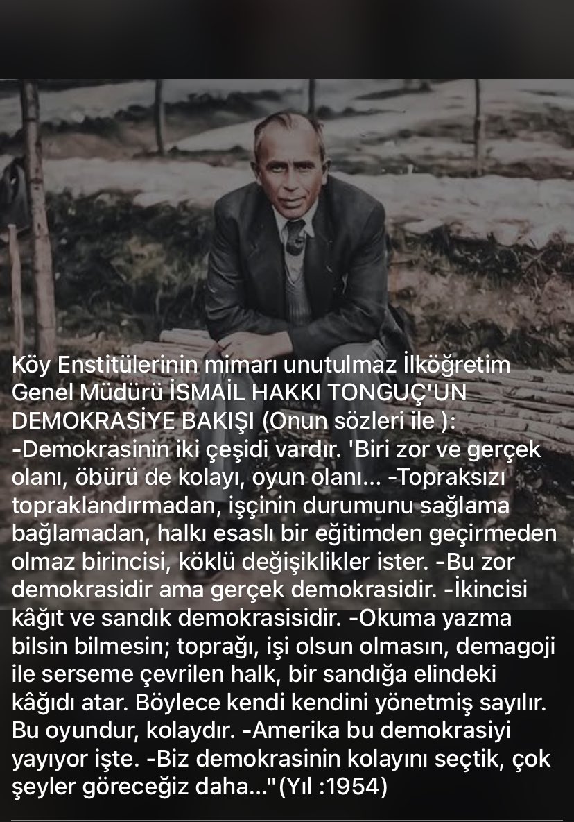 Biz kolay olanı seçtik sözde demokrasi.