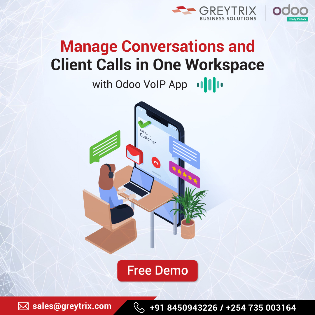 Greytrix_BS's tweet image. Make business communication seamless with the Odoo VoIP App, call, sync, and manage customer interactions in one workspace.

Know More - greytrixbizsolutions.com/solutions/odoo…

#OdooERP #GreytrixBS #OdooPartner #OdooVOIP
