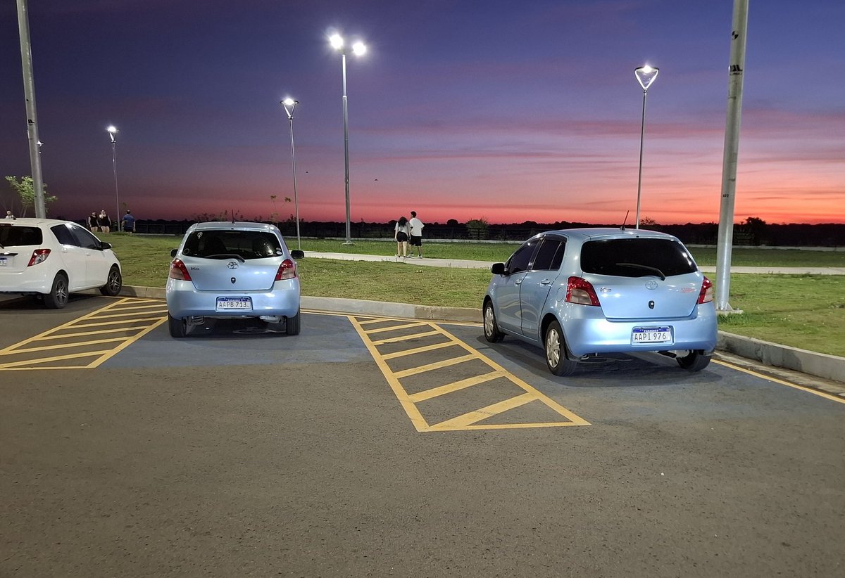 Lo hermanos macana usando un lugar reservado sin tener ninguna discapacidad.