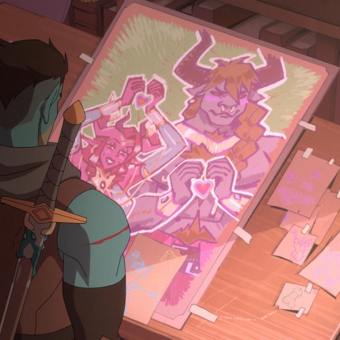 xxadiaa's tweet image. jester’s artwork 😭 THAT’S MY GIRL #mightyneinspoilers