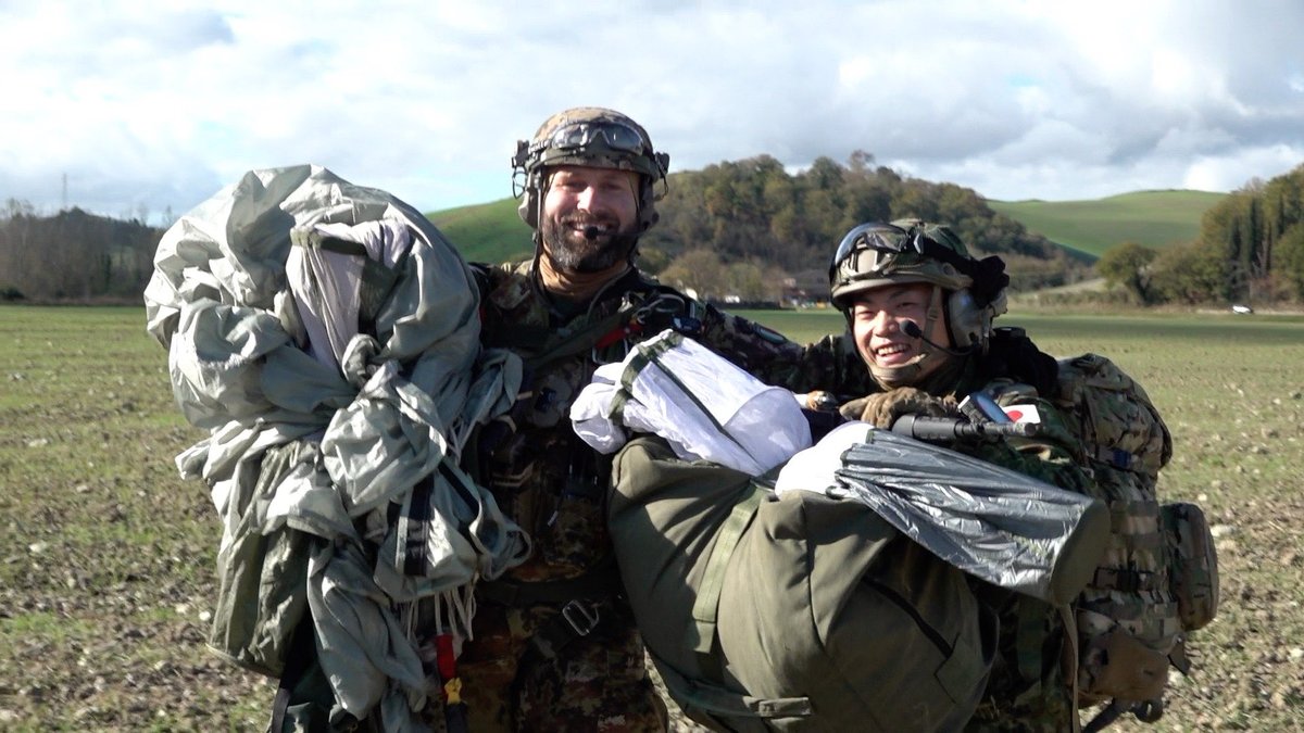 伊国における多国間空挺演習④】 #第1空挺団 は、伊国における多国間