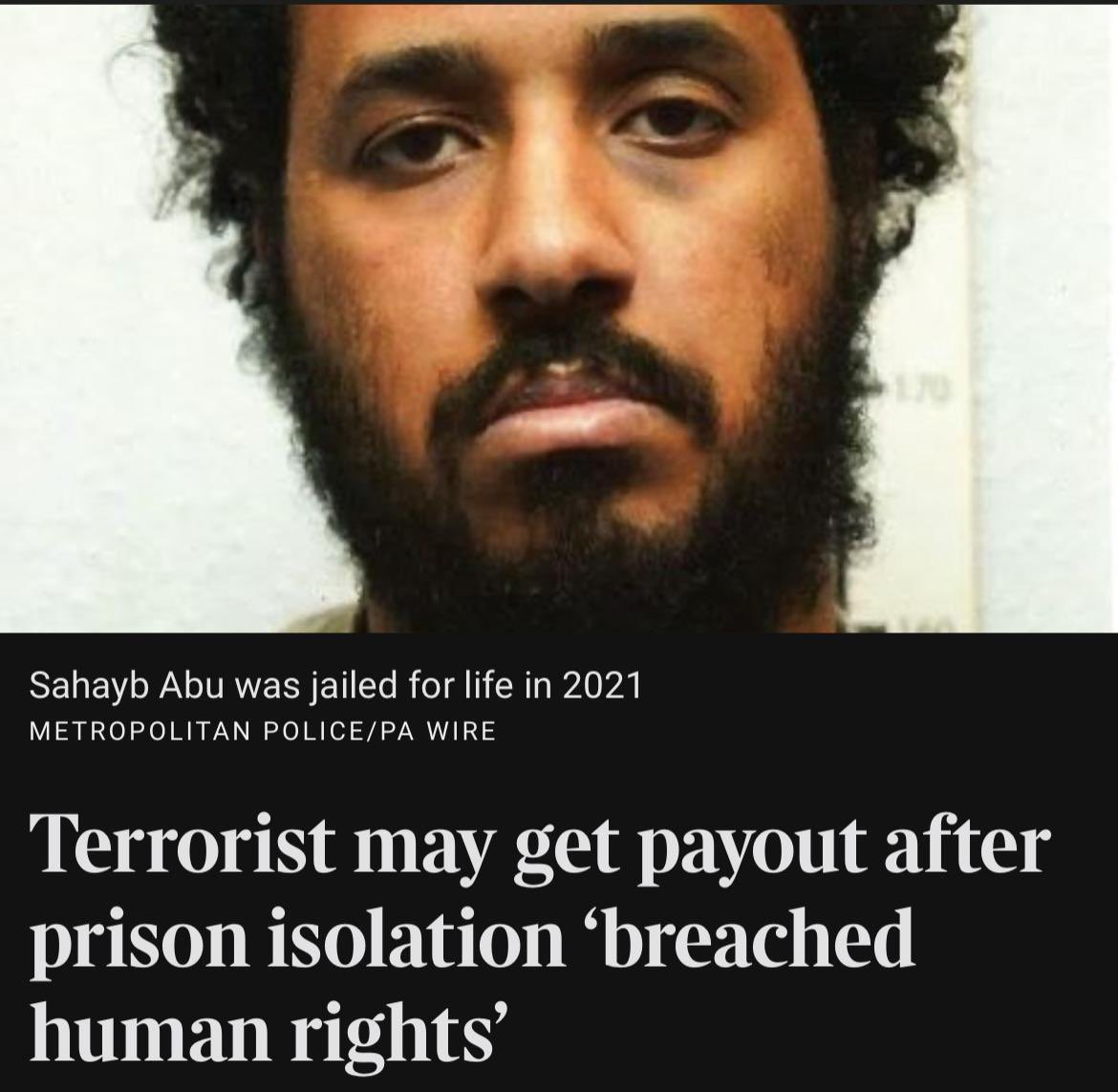 RobertJenrick's tweet image. A judge has ruled that isolating an Islamic state terrorist in prison is a breach of the ECHR.

How can anyone still defend this broken document? 

It’s morphed into a criminal’s charter.