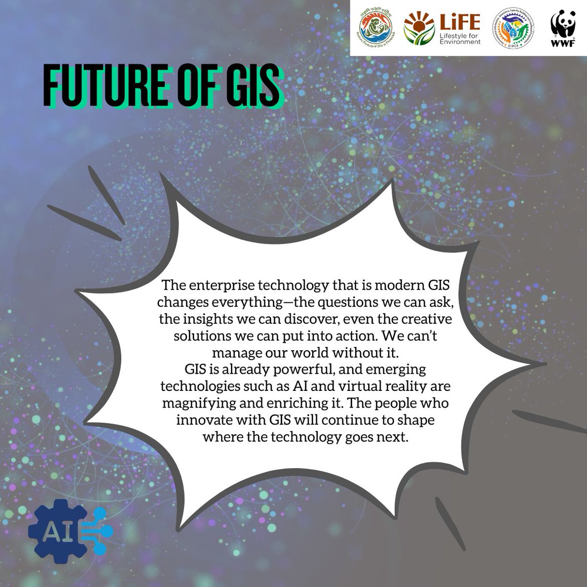 wwf_eiacp's tweet image. 🌍 Happy #GISDay2025!
Celebrating the Geo-Generalist Era—where spatial meets everything. From climate action to smart cities, GIS helps us understand and shape a better world. ✨🗺️

#GISDay #Geospatial #MappingTheFuture #SpatialThinking #FutureOfGIS