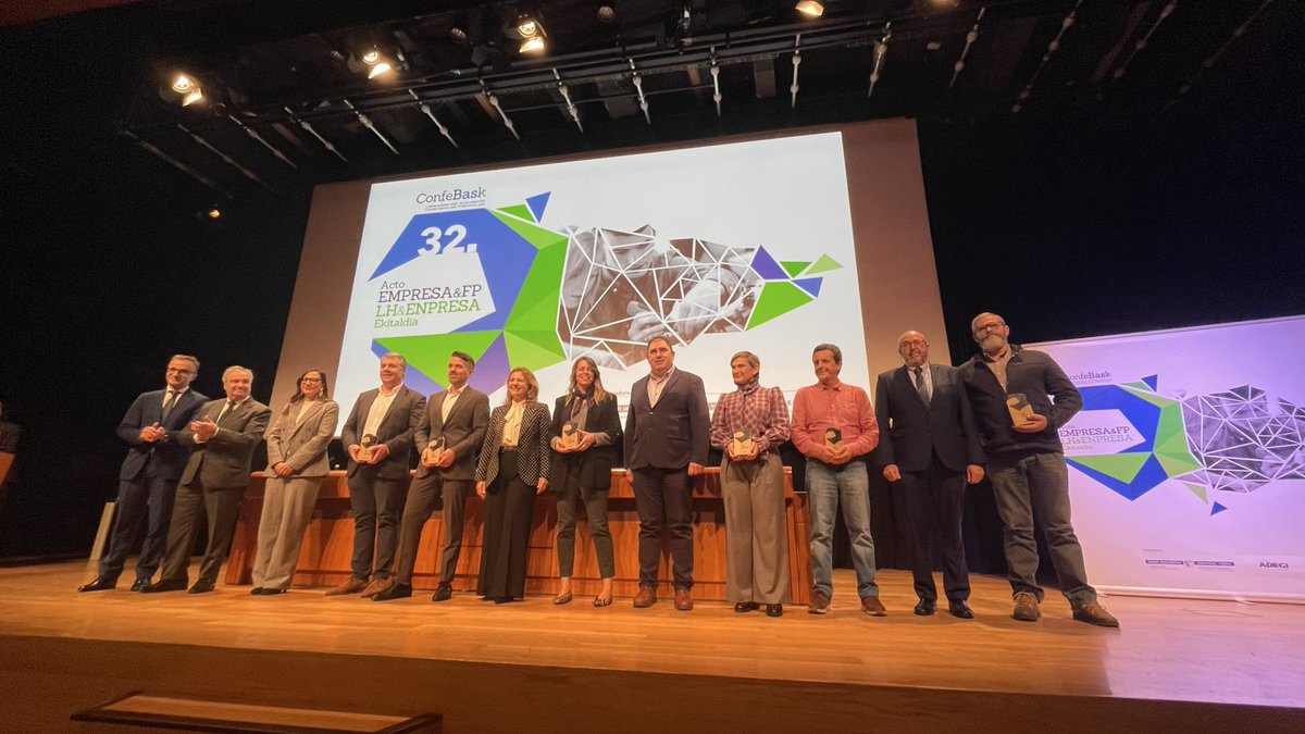 🏅 Reconocimiento a empresas e instructores de Araba, Bizkaia y Gipuzkoa en la 32ª edición de Empresa&amp;FP. Su labor es clave para impulsar la FP y el talento joven en Euskadi.
Zorionak eta eskerrik asko zuen konpromisoagatik! <a href="/Confebask/">Confebask</a>