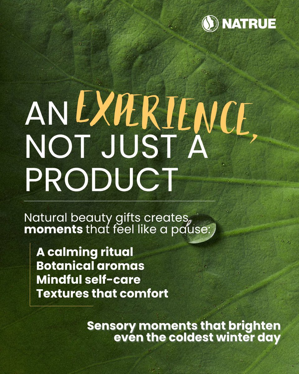 NATRUE's tweet image. Looking for the perfect #Christmasgift? 🎄 Make it natural &amp;amp; meaningful! 🌿✨

👉 natrue.org/natural-christ… 

Give gifts that touch the heart, delight the senses, and leave a lasting impression. 💫

#NaturalBeauty #MindfulGifting #NCW25 #Beauty #ConsciousBeauty #Christmas