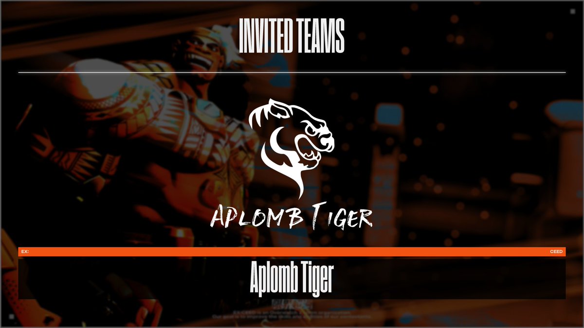 EXCEED_OW's tweet image. ⛓️【参戦チーム紹介】⛓️
We are always aplomb.
🐯「Aplomb Tiger」 #AplombTiger が参戦！🐯