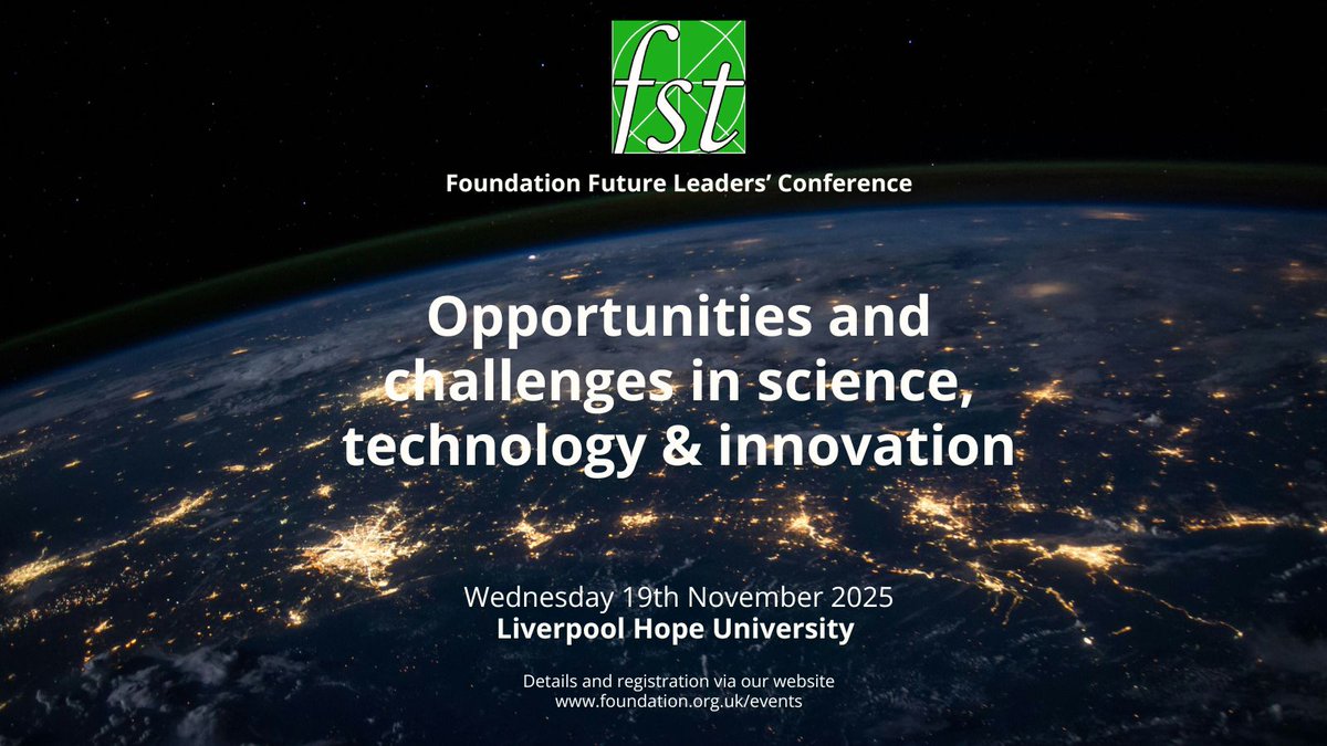 FoundSciTech's tweet image. Good morning @LiverpoolHopeUK! Our Foundation Future Leaders&apos; Conference 2025 has begun. We&apos;re looking forward to an action-packed day, featuring two main Plenary Sessions, a keynote speech by Prof David Nutt, and three breakout sessions on Health, AI, and Energy. #FFLConf2025