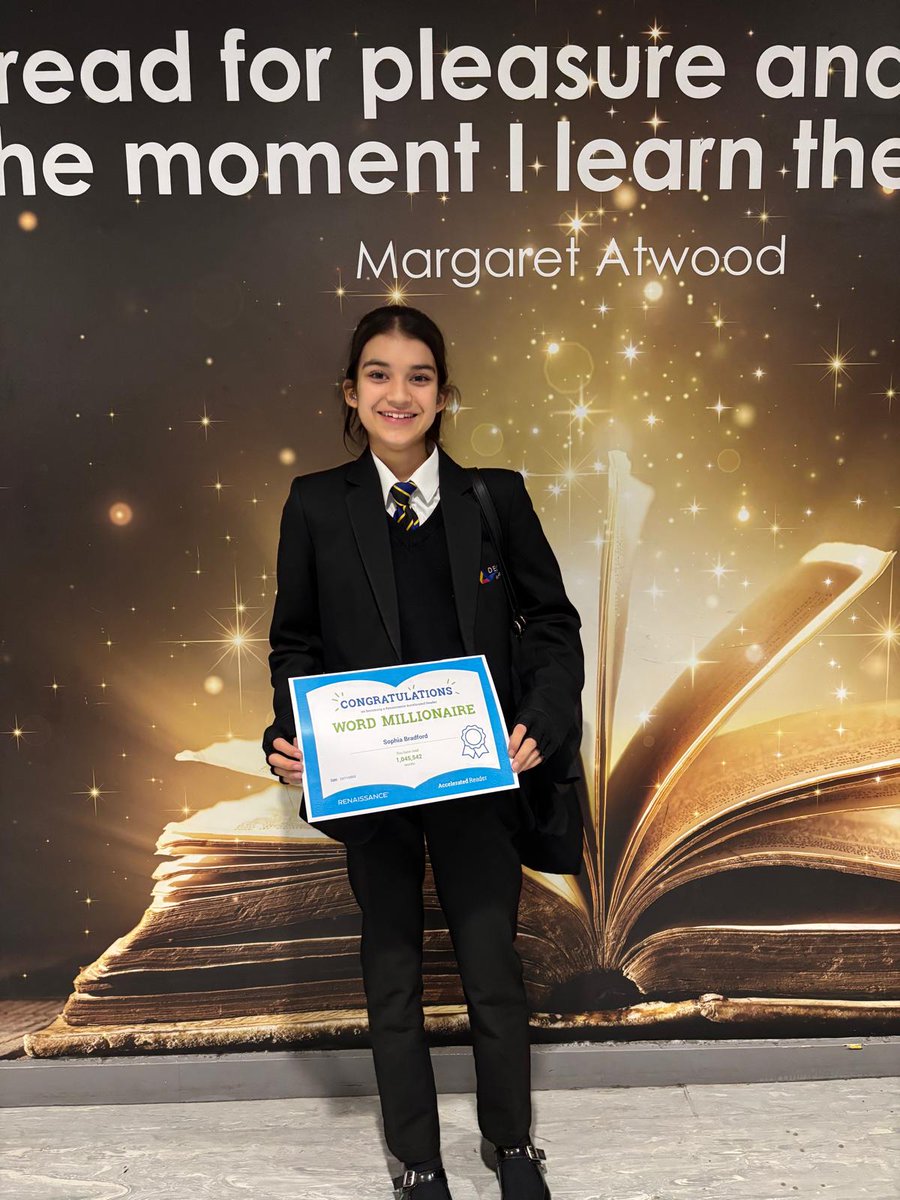DeltaGarforth's tweet image. Congratulations to Sophia for becoming one of two Millionaire Readers so far this year! She’s excited to spend her token in the book vending machine later today.