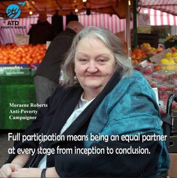 baldoyle55's tweet image. &quot;Full participation means being an equal partner at every stage from inception to conclusion&quot; #EndPoverty
Have a look at our toolkit to support genuine participation:

atdireland.ie/wp/a-toolkit-t… @ATDIreland @SVP_Ireland @EAPNIreland @SocialJusticeI