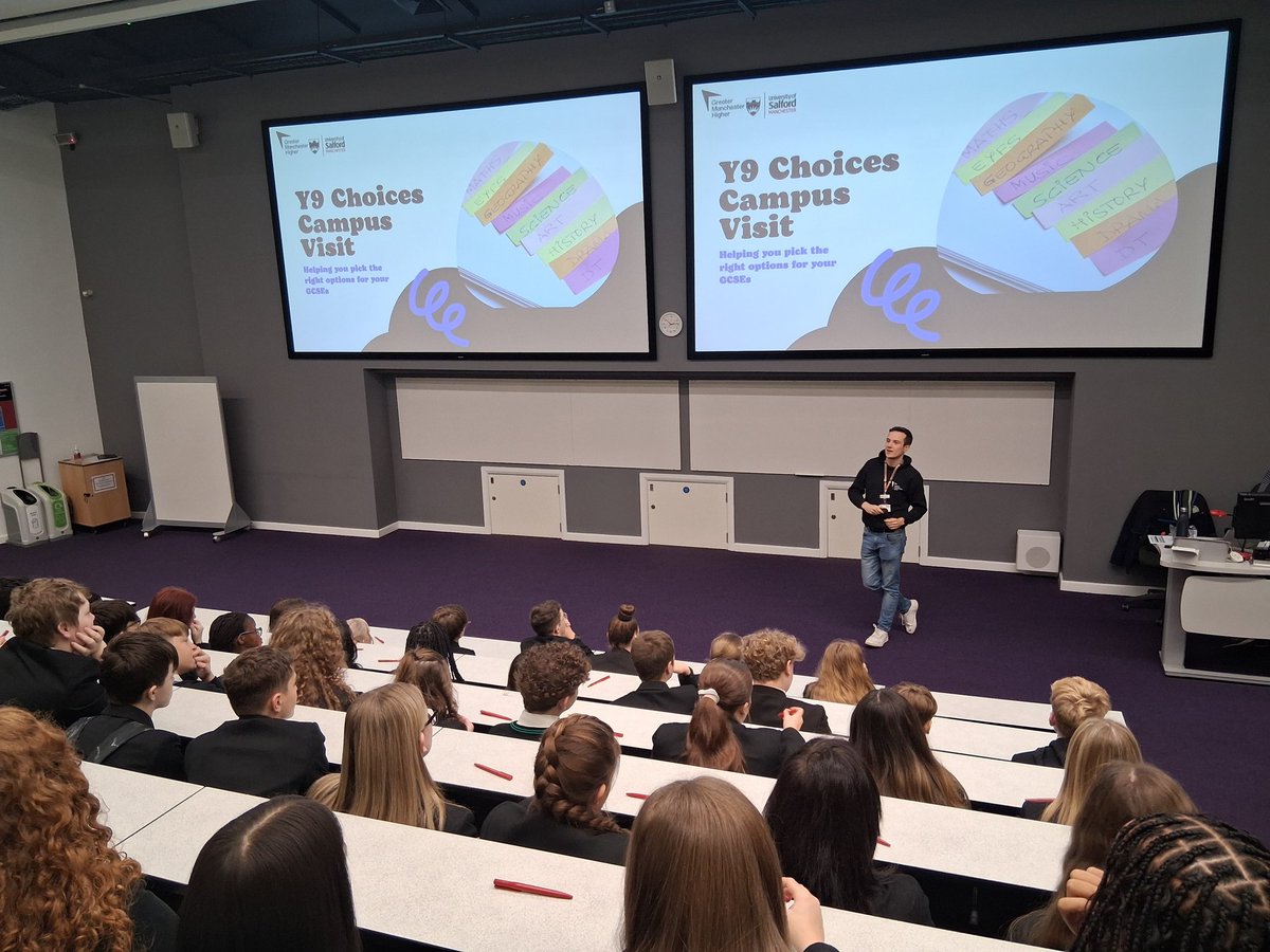 copleyacademy's tweet image. Y9 have arrived at the University of Salford