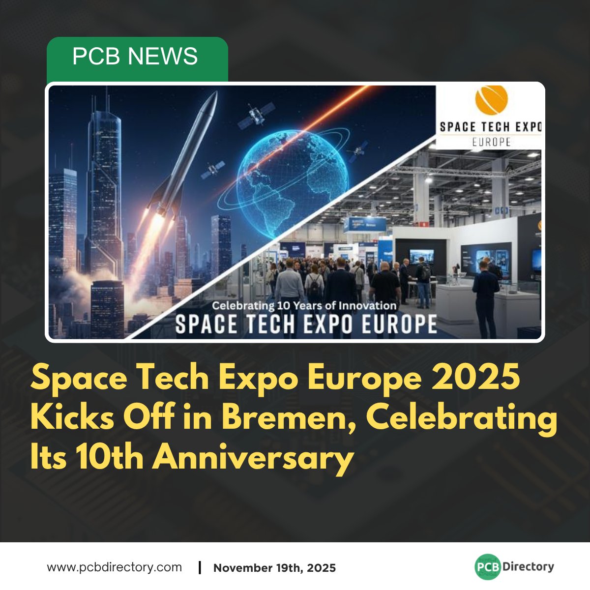 Space Tech Expo Europe is back in Bremen in November 2025, celebrating a decade of bringing the global space industry together. 

Read more: ow.ly/9APg50XtVEe

#spacetech #news #industry #aerospace #spaceexpo #spaceindustry #satellite #spaceinnovation #Bremen #engineering