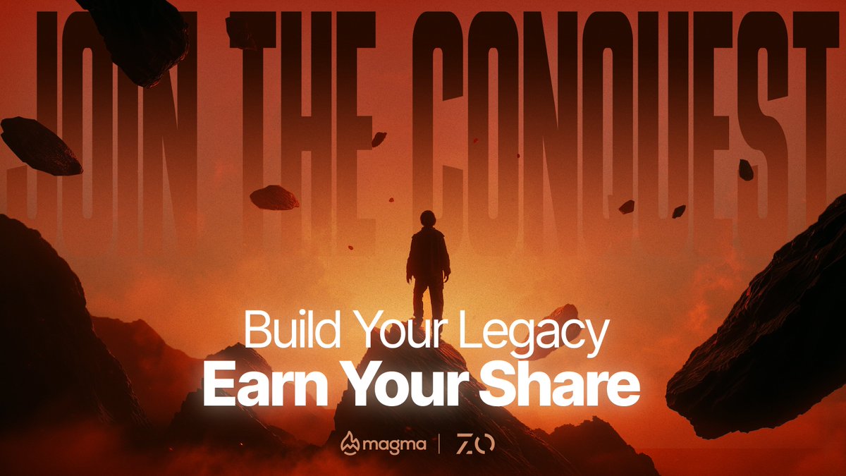 Magma_Finance's tweet image. THE CONQUEST IS LIVE! 🔥

Magma Finance &amp;amp; @zofaiperps have teamed up for a massive Nowember campaign!

Complete all quests and secure your share of the exclusive prize pool!

🚀Start your mission now: app.galxe.com/quest/MagmaFin…