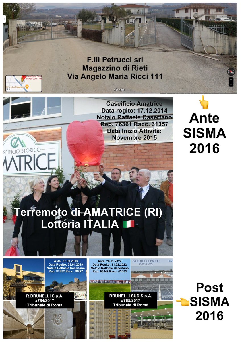 <a href="/SecolodItalia1/">Secolo d'Italia</a> Fatemi uscire lo scandalo <a href="/Invitalia/">Invitalia</a> che ha finanziato degli “scappati di casa” con il SISMA2016, i Sig.ri Petrucci di Rieti. 

👉 Drenati ca. €60M di soldi pubblici — finora documentati — dalla F.lli Petrucci srl e dai suoi soci (soggetti privi di garanzie) per l’appropriazione