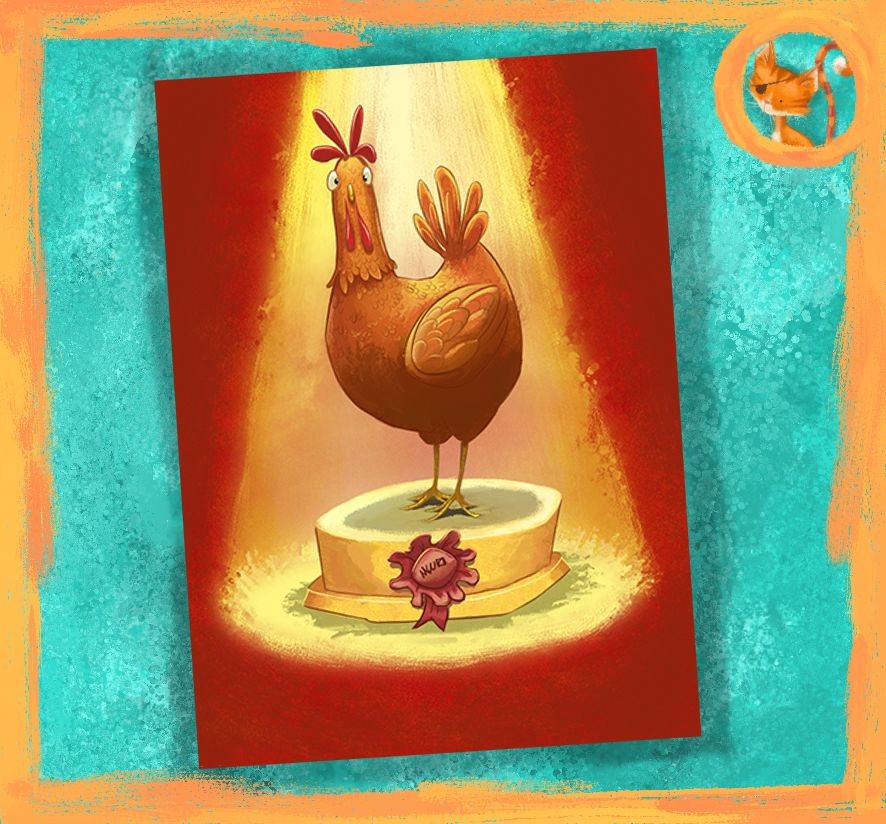 AndyCatBug's tweet photo. It's important to value your chicken. #Illustration #chickenweek #picturebooks #IllustrationArt #KidsLiterature https://t.co/w25sRc4Jpy https://t.co/9C4TlvF9Zk